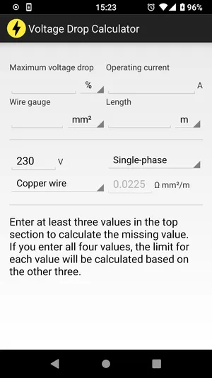 Voltage Drop Calculator